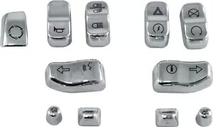 14-\'19 ハーレー FLHTKSE ハードドライブ スイッチ キャップ Chr 14-Up 11 ピース 820-55002 14-\'19 for Harley FLHTKSE HARDDRIVE Switch Caps Chr 14-Up 11 Piece 820-55002 【並行輸入品】
