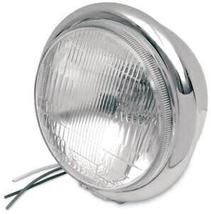 DRAG SPECIALTIES ボトムマウント H4 ヘッドライト 5-3/4 インチ クローム DRAG SPECIALTIES Bottom Mount H4 Headlight 5-3/4\