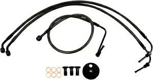 09-20 ハーレー アイアン 883 XLN ブレーキライン ミニ エイプ ハンガー ハンドルバー ミッドナイト 09-20 for Harley Iron 883 XLN Brake Lines Mini Ape Hanger Handlebars Midnight 【並行輸入品】