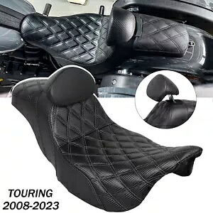 ライダー&助手席運転席背もたれハーレーストリートエレクトラグライドロードキング用 Rider & Passenger Seat Driver Backrest For Harley Street Electra Glide Road King 【並行輸入品】