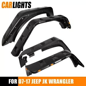 ポケットリベットスタイルフェンダーフレア 2007-2018 ラングラー JK LED サイドメーカーに適合 Pocket Rivet Style Fender Flares Fit For 2007-2018 Wrangler JK LED Side Maker 【並行輸入品】