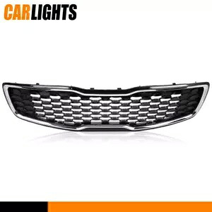 2017-2018 Kia Forte5 ハッチバックフロントアッパーバンパーグリルグリルプラスチックに適合 Fit For 2017-2018 Kia Forte5 Hatchback Front Upper Bumper Grille Grill Plastic 【並行輸入品】