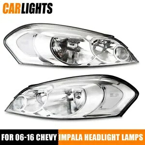 2X クローム ヘッドライト交換用 2006-2013 インパラ/2006-2007 モンテカルロに適合 2X Chrome Headlights Replacement Fit For 2006-2013 Impala/2006-2007 Monte Carlo 【並行輸入品】