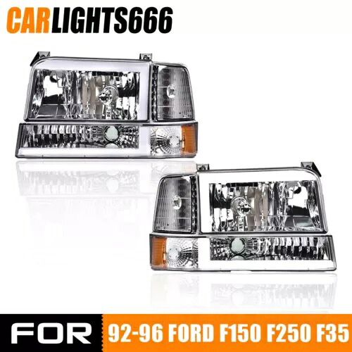 2X クローム DRL/ヘッドライト アンバー コーナー 1992-97 フォード F150-F350 スーパーデューティーに適合 2X Chrome DRL/Headlights Amber Corner Fit For 1992-97 Ford F150-F350 Super Duty 【並行輸入品】 42,240円