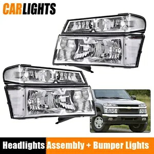 2X コーナーヘッドライト & バンパーライト クリアフィット 04-12 GMC キャニオン シボレー コロラド用 2X Corner Headlights&Bumper Lights Clear Fit For 04-12 GMC Canyon Chevy Colorado 【並行輸入品】