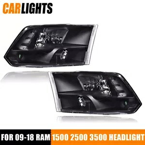 ブラックハウジングコーナーヘッドライトランプ 2009-2012 Ram 1500 2500 3500 LH&RH に適合 Black Housing Corner Headlight Lamps Fit For 2009-2012 Ram 1500 2500 3500 LH&RH 【並行輸入品】