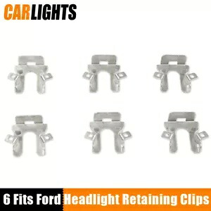 シルバーヘッドライト保持クリップフォード 1992-1996 F150 F250 F350 ブロンコに適合 Silver Headlight Retaining Clips Fit For Ford 1992-1996 F150 F250 F350 Bronco 【並行輸入品】