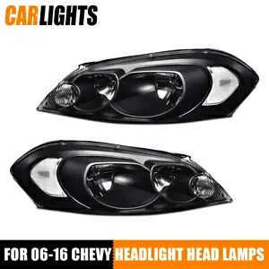 1 ペアヘッドライトクリアコーナーブラックフィット 06-13 シボレーインパラ/06-07 モンテカルロ 1pair Headlights Clear Corner Black Fit For 06-13 Chevy Impala/06-07 Monte Carlo 【並行輸入品】