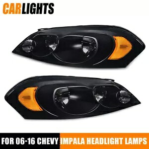 2 ヘッドライト 2006-13 シボレー インパラ 2006-07 モンテカルロ クローム ヘッドランプに適合 2 Headlights Fit For 2006-13 Chevy Impala 2006-07 Monte Carlo Chrome Headlamps 【並行輸入品】