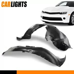 ペアフェンダーライナースプラッシュシールドフロント LH + RH 新しいフィット 2014-15 シボレーカマロ Pair Fender Liner Splash Shield Front LH+RH New Fit For 2014-15 Chevrolet Camaro 【並行輸入品】