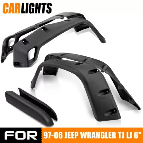 1997-06 ジープラングラー TJ 6 個 7 インチワイドポケット拡張フェンダーフレアキットに適合 Fit For 1997-06 Jeep Wrangler TJ 6Pcs 7\