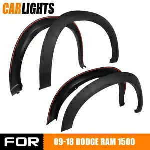 09-18 ダッジ ラム 1500 テクスチャード ブラック ファクトリースタイル ボルトオンフェンダーフレアに適合。 Fit For 09-18 Dodge Ram 1500 Textured Black Factory Style Bolt On Fender Flares 【並行輸入品】