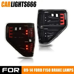 2X クリアレンズブラックハウジング LED テールライト ブレーキランプ 09-14 フォード F-150 に適合 2X CLEAR LENS BLACK HOUSING LED TAIL LIGHT BRAKE LAMPS FIT FOR 09-14 FORD F-150 【並行輸入品】