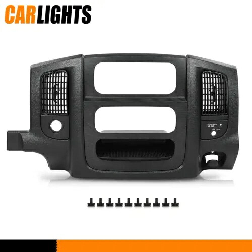 ダッシュラジオベゼル気候トリムパネルベントブラック 02-05 ダッジラム 1500-3500 に適合 Dash Radio Bezel Climate Trim Panel Vent Black Fit For 02-05 Dodge Ram 1500-3500 【並行輸入品】