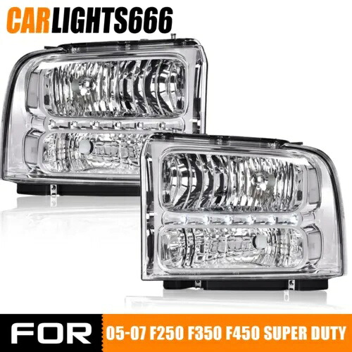 交換用 LED ヘッドライトランプクリアフィット 2005-07 F250 F350 F450 スーパーデューティー Replacement LED Headlights Lamps Clear Fit For 2005-07 F250 F350 F450 Super Duty 【並行輸入品】 44,330円