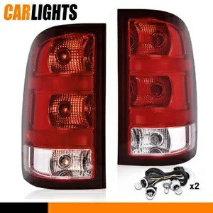 2007-14 GMC シエラ 1500 2500 3500HD ペア テール ライト ランプ 電球 8 個付き Fit For 2007-14 GMC Sierra 1500 2500 3500HD Pair Tail Lights Lamps w/ 8 Bulbs 【並行輸入品】