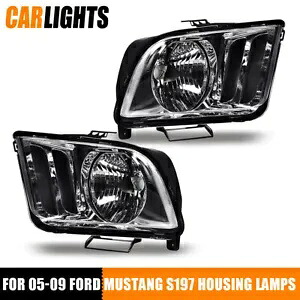 2005-09 フォード マスタング 2X クリア/クリスティ ヘッドライト交換用左 & 右 Fit For 2005-09 Ford Mustang 2X Clear/Crystay Headlights Replacement Left &Righ 【並行輸入品】