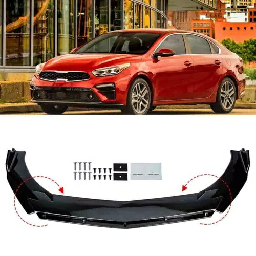起亜フォルテ車のフロントバンパーリップあごスプリッタースポイラーボディキットグロスブラック For Kia Forte Car Front Bumper Lip Chin Splitter Spoiler Body Kit Gloss Black 【並行輸入品】