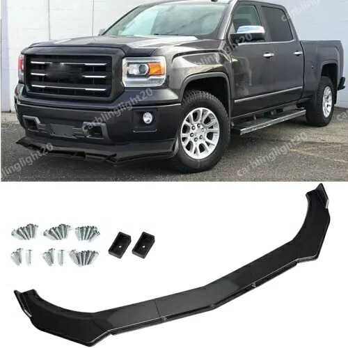 GMC シエラ 1500 フロントバンパーリップチンスポイラースプリッターキットカーボンファイバー For GMC for Sierra 1500 Front Bumper Lip Chin Spoiler Splitter Kit Carbon Fiber 【並行輸入品】 39,325円