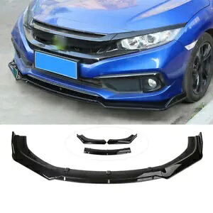 ホンダシビック Si クーペセダン 3 個フロントバンパーリップスプリッターディフューザーボディキット For Honda Civic Si Coupe Sedan 3PCS Front Bumper Lip Splitter Diffuser Body Kit 【並行輸入品】