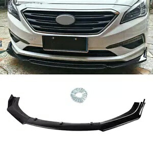 ヒュンダイソナタ 2016-2017 グロスブラックフロントバンパーリップスプリッターボディキットに適合。 FIT FOR HYUNDAI SONATA 2016-2017 GLOSS BLACK FRONT BUMPER LIP SPLITTER BODY KIT 【並行輸入品】 39,325円