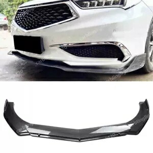 アキュラ TLX ILX フロントバンパーリップスポイラースプリッターボディキットカーボンファイバールック For Acura TLX ILX Front Bumper Lip Spoiler Splitter Body Kit Carbon Fiber Look 【並行輸入品】
