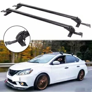 日産セントラ用アルミトップルーフラッククロスバー43.3インチ荷物キャリア、ロック付き For Nissan Sentra Aluminum Top Roof Rack Cross Bar 43.3\