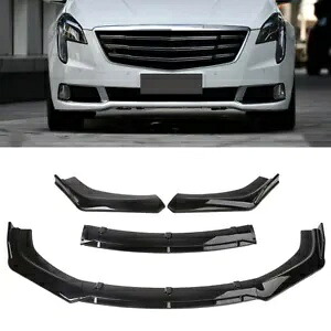 キャデラック XT4 XT5 XT6 フロントバンパーリップスポイラースプリッターボディキット光沢のある黒 For Cadillac XT4 XT5 XT6 Front Bumper Lip Spoiler Splitter Body Kit Glossy Black 【並行輸入品】