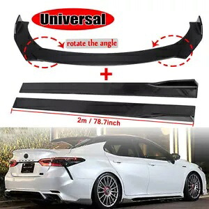 フロントバンパーリップスポイラーキット+ 78.7インチサイドスカートトヨタカムリカローラアバロン用 Front Bumper Lip Spoiler Kit + 78.7\