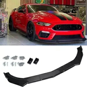 フォードマスタング GT カーボンファイバーフロントバンパーリップスポイラースプリッターボディキット米国 For Ford Mustang GT Carbon Fiber Front Bumper Lip Spoiler Splitter Body Kit US 【並行輸入品】