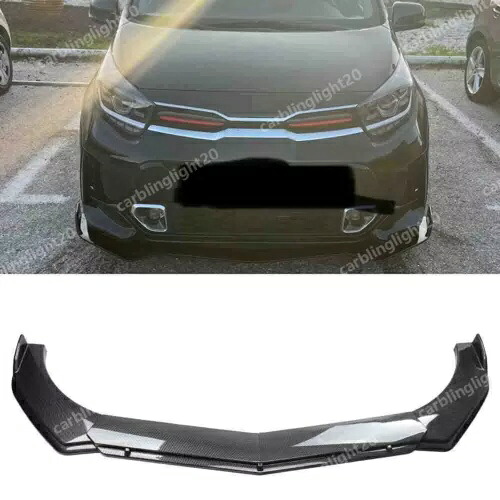 起亜 EV6 車のフロントバンパーリップディフューザーボディキットスポイラースプリッターカーボンファイバー For Kia EV6 Car Front Bumper Lip Diffuser Body Kit Spoiler Splitter Carbon Fiber 【並行輸入品】