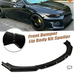 シボレーマリブフロントバンパーリップスポイラースプリッターボディキット光沢のある黒米国 For Chevrolet Malibu Front Bumper Lip Spoiler Splitter Body Kit Glossy Black US 【並行輸入品】