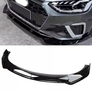 アウディ A4 A5 A6 S4 S5 光沢のある黒フロントバンパーリップボディキットスポイラースプリッター For AUDI A4 A5 A6 S4 S5 Glossy Black Front Bumper Lip Body Kit Spoiler Splitters 【並行輸入品】