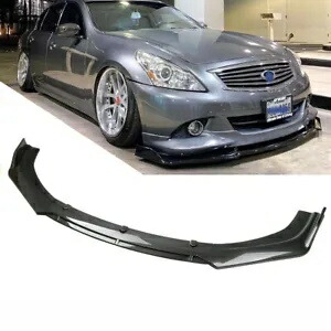 フロントバンパーリップスプリッタースポイラーキットカーボンファイバーインフィニティ Q50 クーペセダン Front Bumper Lip Splitter Spoiler Kit Carbon Fiber For Infiniti Q50 Coupe Sedan 【並行輸入品】