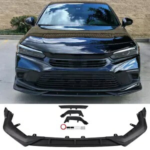 ホンダ シビック LX EX Si 2022+ フロントバンパーリップスポイラー スプリッター グロスブラック US For Honda Civic LX EX Si 2022+ Front Bumper Lip Spoiler Splitter Gloss Black US 【並行輸入品】