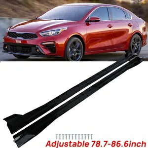 起亜フォルテ GT サイドスカートエクステンションリップ光沢のある黒スプリッター PP 78.7 \