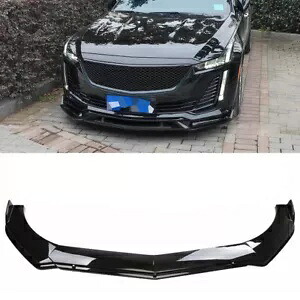 キャデラック エスカレード ユニバーサル フロント バンパー リップ スポイラー スプリッター 光沢のある黒 For Cadillac Escalade Universal Front Bumper Lip Spoiler Splitter Glossy Black 【並行輸入品】