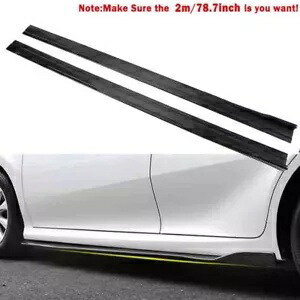 カーボンファイバーサイドスカートロッカーパネルスプリッターリップアウディ A3 S3 A5 A6 A7 Q2 Q3 Carbon Fiber Side Skirt Rocker Panel Splitter Lip For AUDI A3 S3 A5 A6 A7 Q2 Q3 【並行輸入品】
