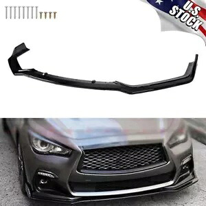 インフィニティ Q50 スポーツ 2018-2024 フロントバンパーリップスポイラースプリッター光沢のある黒 For Infiniti Q50 Sport 2018-2024 Front Bumper Lip Spoiler Splitter Glossy Black 【並行輸入品】 39,325円