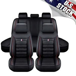 起亜 5 シート Pu レザーカーシートカバーフロントリアフルプロテクターパッドノンスリップ For Kia 5-Seat PU Leather Car Seat Cover Front Rear Full Protector Pad Non-slip 【並行輸入品】