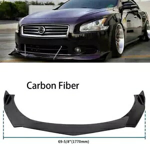 日産アルティマフロントロアバンパーリップスポイラースプリッターボディキットカーボンファイバー For Nissan Altima Front Lower Bumper Lip Spoiler Splitter Body Kit Carbon Fiber 【並行輸入品】