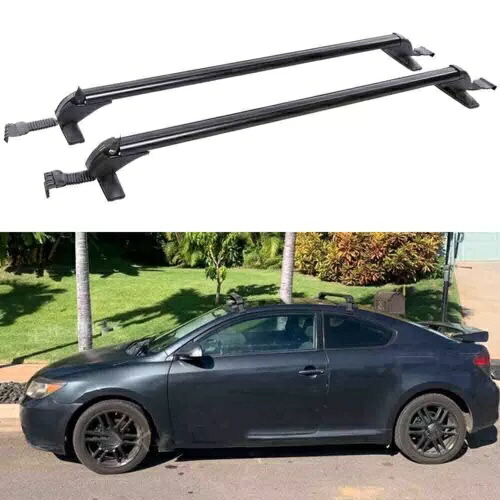 トップルーフラック 43.3インチ クロスバー 荷物貨物キャリア ロック可能 サイオン Tc クーペ用 Top Roof Rack 43.3\