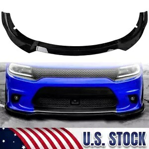 ダッジチャージャー SRT R/T スキャット 2015-2023 フロントバンパーリップスポイラースプリッターグロス For Dodge Charger SRT R/T Scat 2015-2023 Front Bumper Lip Spoiler Splitter Gloss 【並行輸入品】