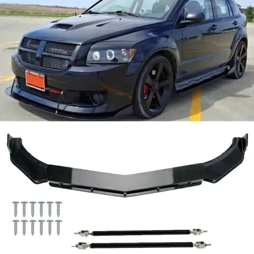 フロントバンパーリップスポイラースプリッター/ストラットロッドセット ダッジキャリバー SRT 2007-2012用 Front Bumper Lip Spoiler Splitter/Strut Rods Set For Dodge Caliber SRT 2007-2012 【並行輸入品】 38,610円