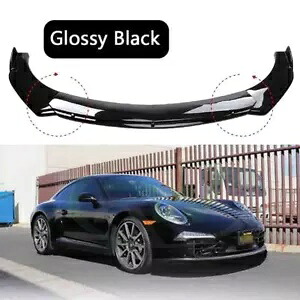 ポルシェ 991 カレラ 911 光沢のあるブラックスタイルフロントバンパーリップスプリッタースポイラー For Porsche 991 Carrera 911 Glossy Black Style Front Bumper Lip Splitter Spoiler 【並行輸入品】 38,610円