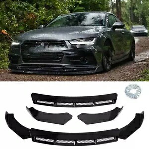 アウディ A3 A4 A5 A6 S3 S4 車のフロントバンパースポイラーリップボディキットスプリッターあご For Audi A3 A4 A5 A6 S3 S4 Car Front Bumper Spoiler Lip Body Kit Splitter Chin 【並行輸入品】