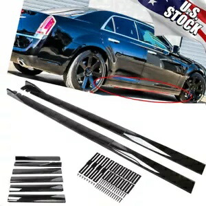 78.7インチ サイドスカート スプリッター エクステンション ロッカー リップ クライスラー 300 C S セダン US用 78.7\