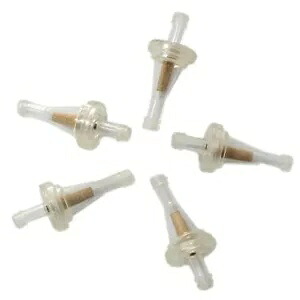 クリア 1/4 インチ、5/16 インチユニバーサルインラインプラスチックガス/燃料フィルター 5 個 5 pcs CLEAR 1/4\