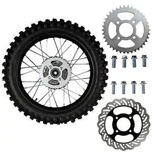 110/90-18 18インチ後輪タイヤアセンブリ、15mmアクスル、2.15*18リムダートピットバイク用 110/90-18 18\