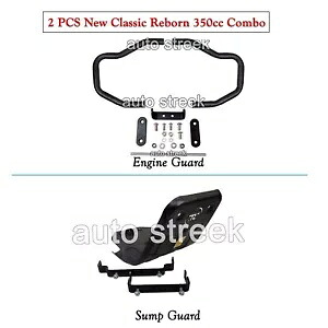 ロイヤルエンフィールドクラシックリボーン350エンジンガード&サンプガードセットに適合 Fit For Royal Enfield Classic Reborn 350 Engine Guard & Sump Guard Set 【並行輸入品】